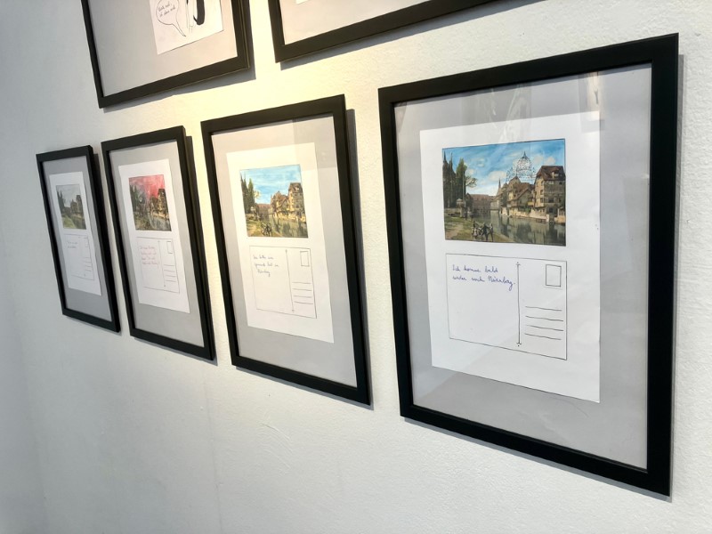 A part of the graphic series Postcard from Nuremberg by illustrator Nathalie Frank, Berlin 2023